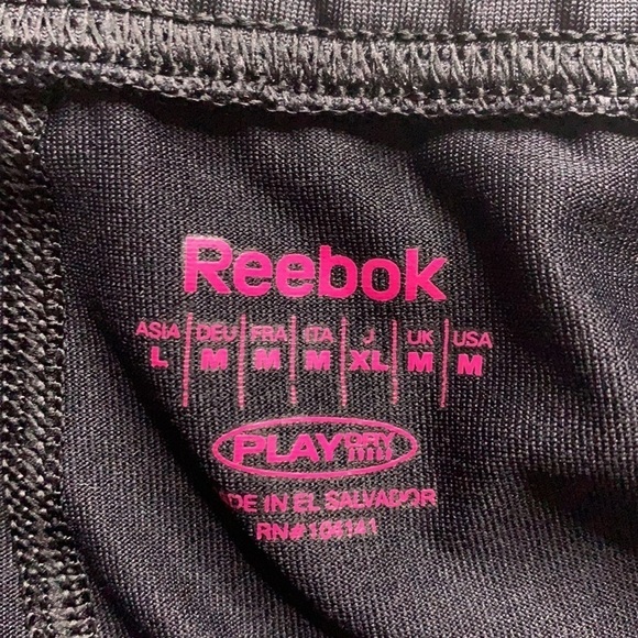 Reebok Black Spandex work out active short shorts medium - Picture 3 of 6